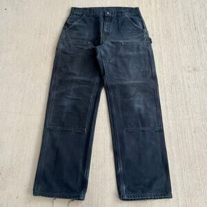 Carhartt B136 BLK black double knee work wear carpenter pants